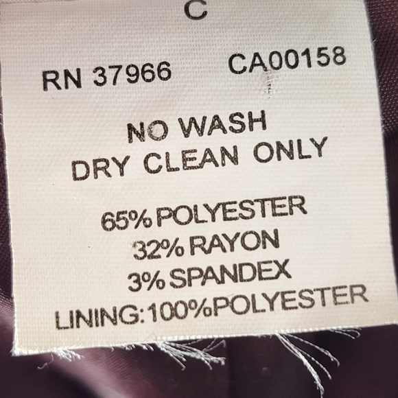 Classics by Jantzen Maroon Mid-Length Blazer Jacket w/Pockets Size XLarge - Picture 6 of 7